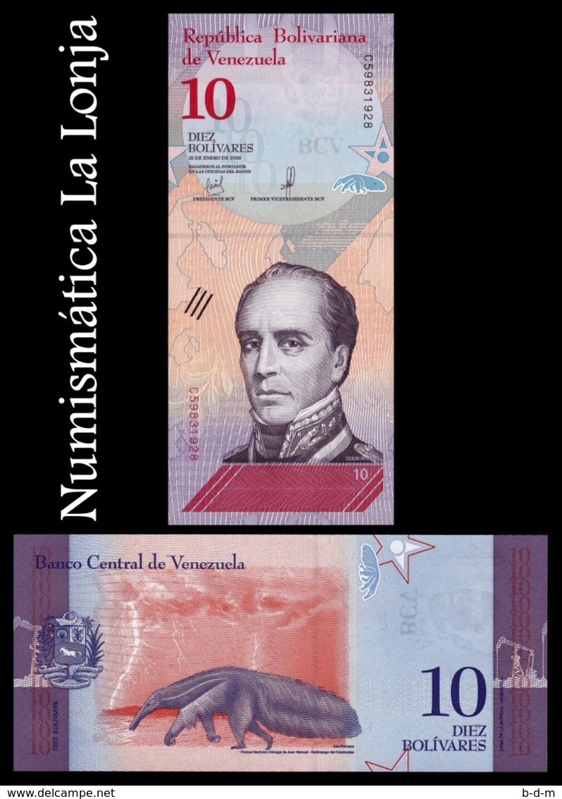 Venezuela 10 Bolívares 2018 Pick 103 SC UNC - Venezuela