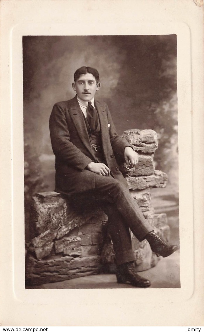 Homme Cpa Carte Photo Photographie - Hommes