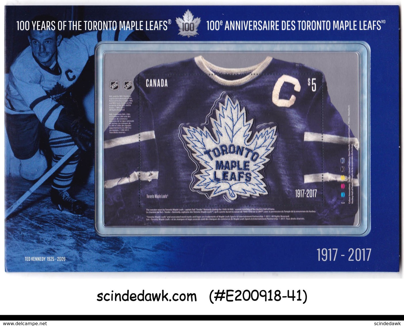 CANADA 2017 CENT. OF THE TORONTO MAPLE LEAFS / ICE HOCKEY IN A SPECIAL PACK - Maximum Cards