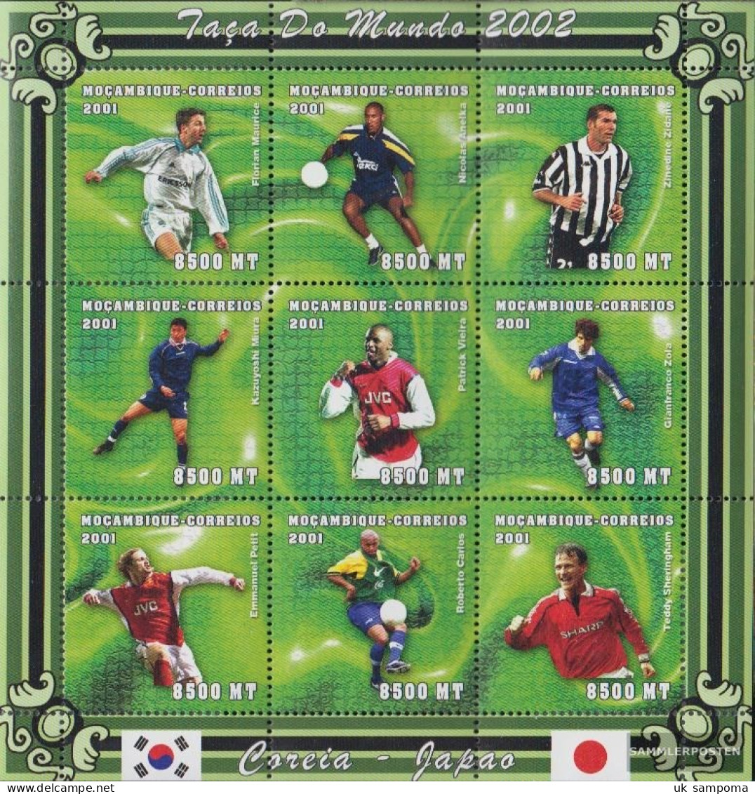Mosambik 1838-1846 Sheetlet Unmounted Mint / Never Hinged 2001 Football-WM 2002 - Mozambique