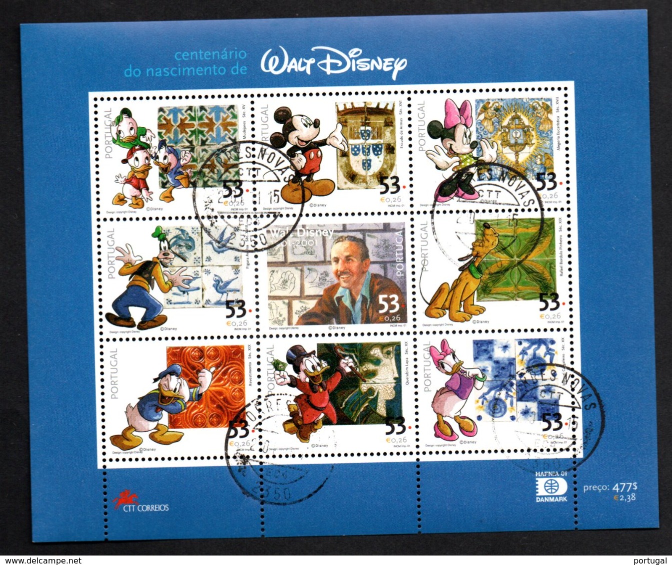 WALT DISNEY - 2001 - Blocs-feuillets