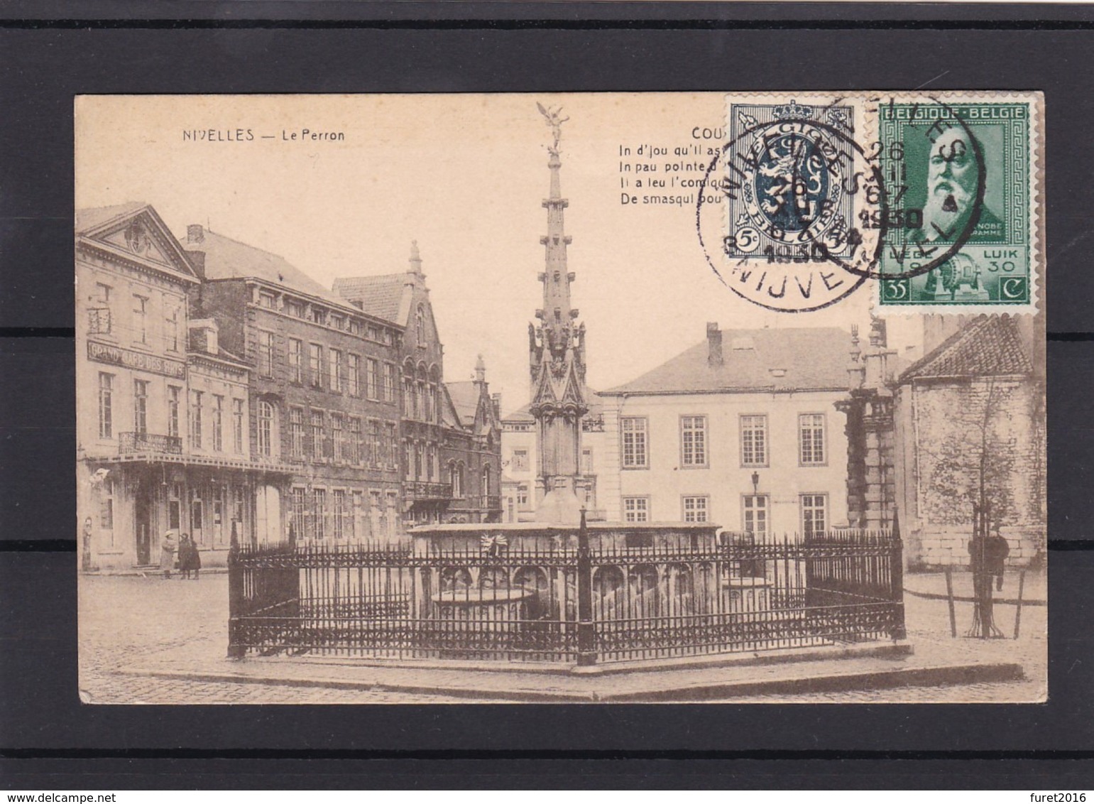 N° 279 Et 299 / Carte De Nivelles - Lettres & Documents