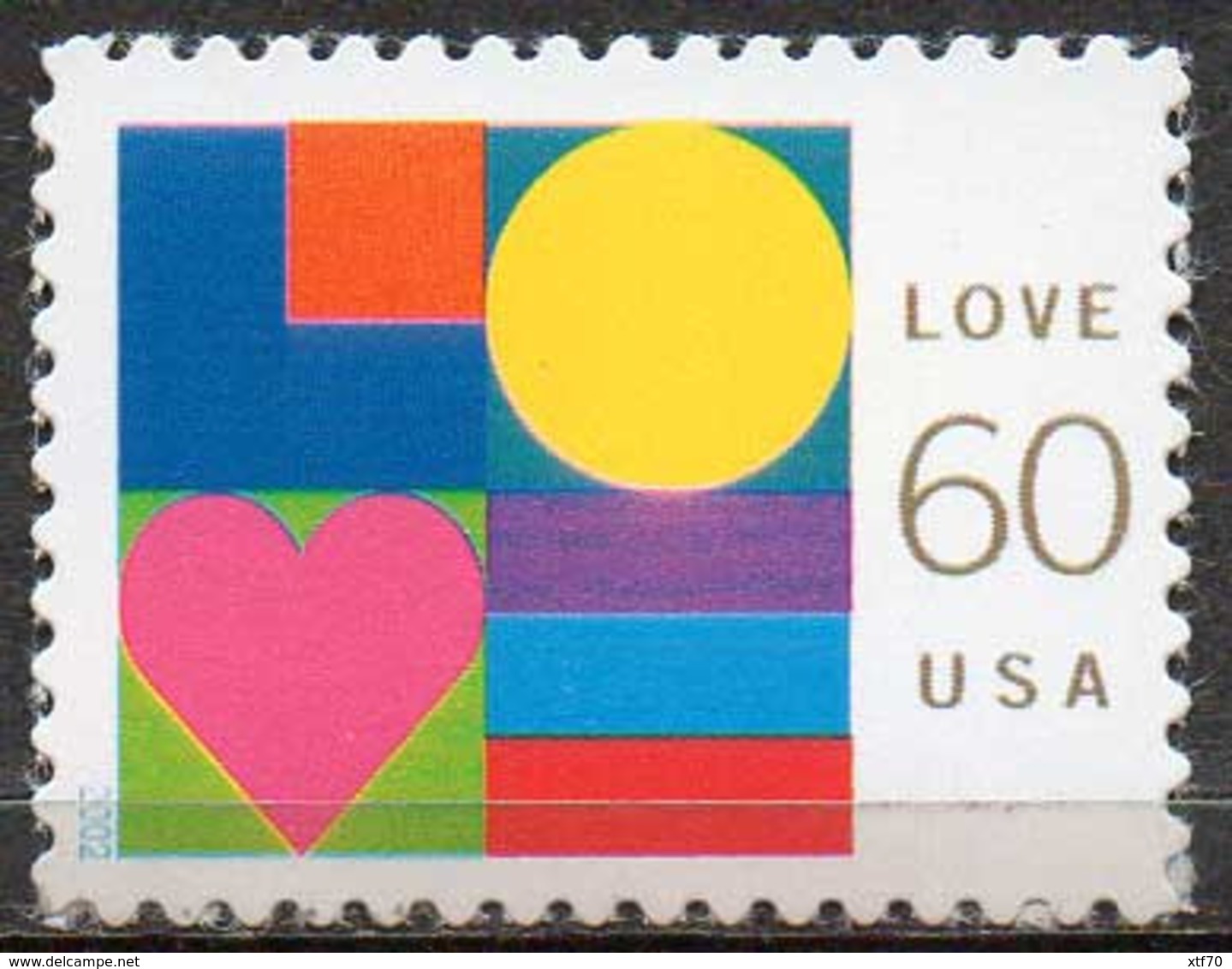 USA 2002 60¢ Love - Unused Stamps