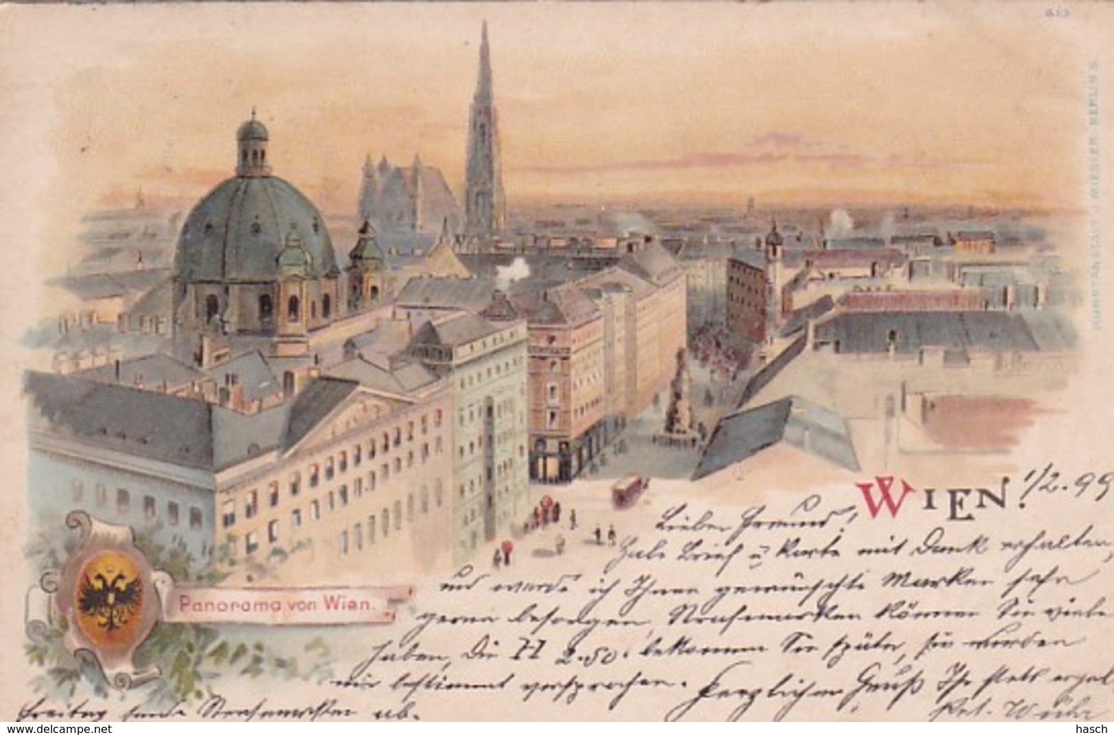 2796	2	Wien, Panorama Von Wien (Briefmarke 1899) - Other & Unclassified