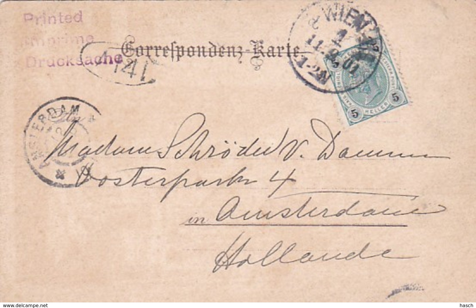 2796	9	Wien, Am Neuen Markt (Briefmarke 1901) - Other & Unclassified