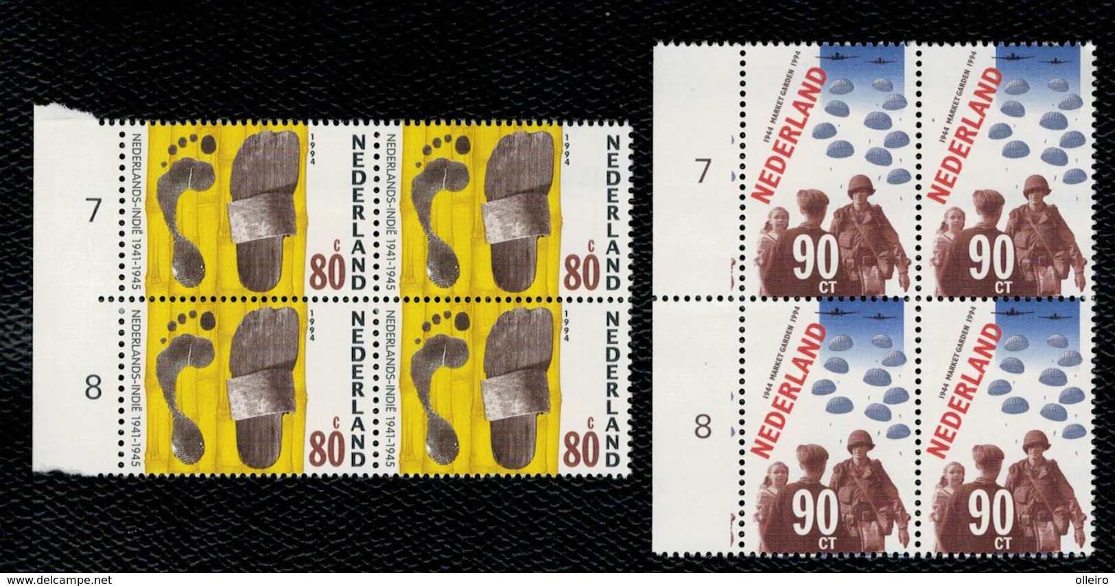 Olanda Pays-Bas Nederland Netherlands 1994 II World War  2v Complete Set In Quartine ** MNH - Nuovi