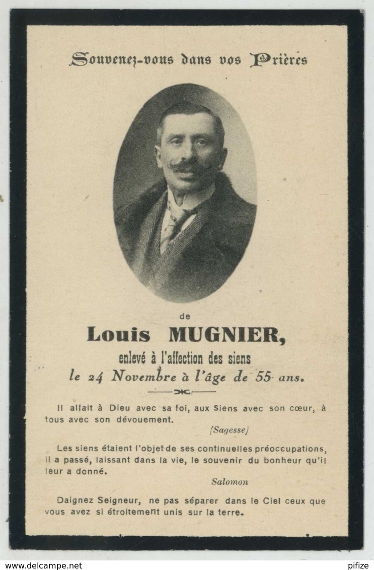 Souvenir Mortuaire De Louis Mugnier . - Images Religieuses