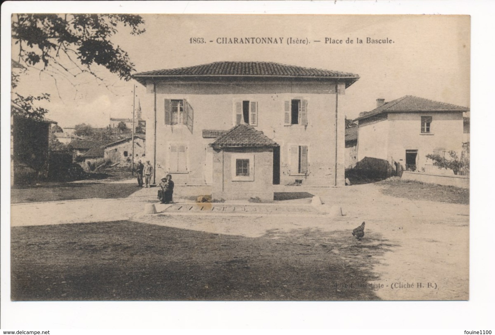 Carte De CHARANTONNAY  Place De La Bascule  ( Recto Verso ) - Autres & Non Classés