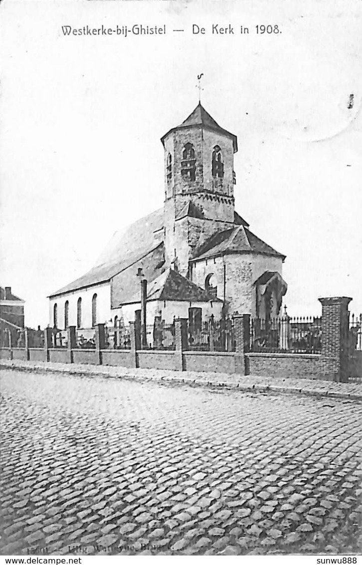 Westkerke-bij-Ghistel - De Kerk In 1908 (1911) - Gistel