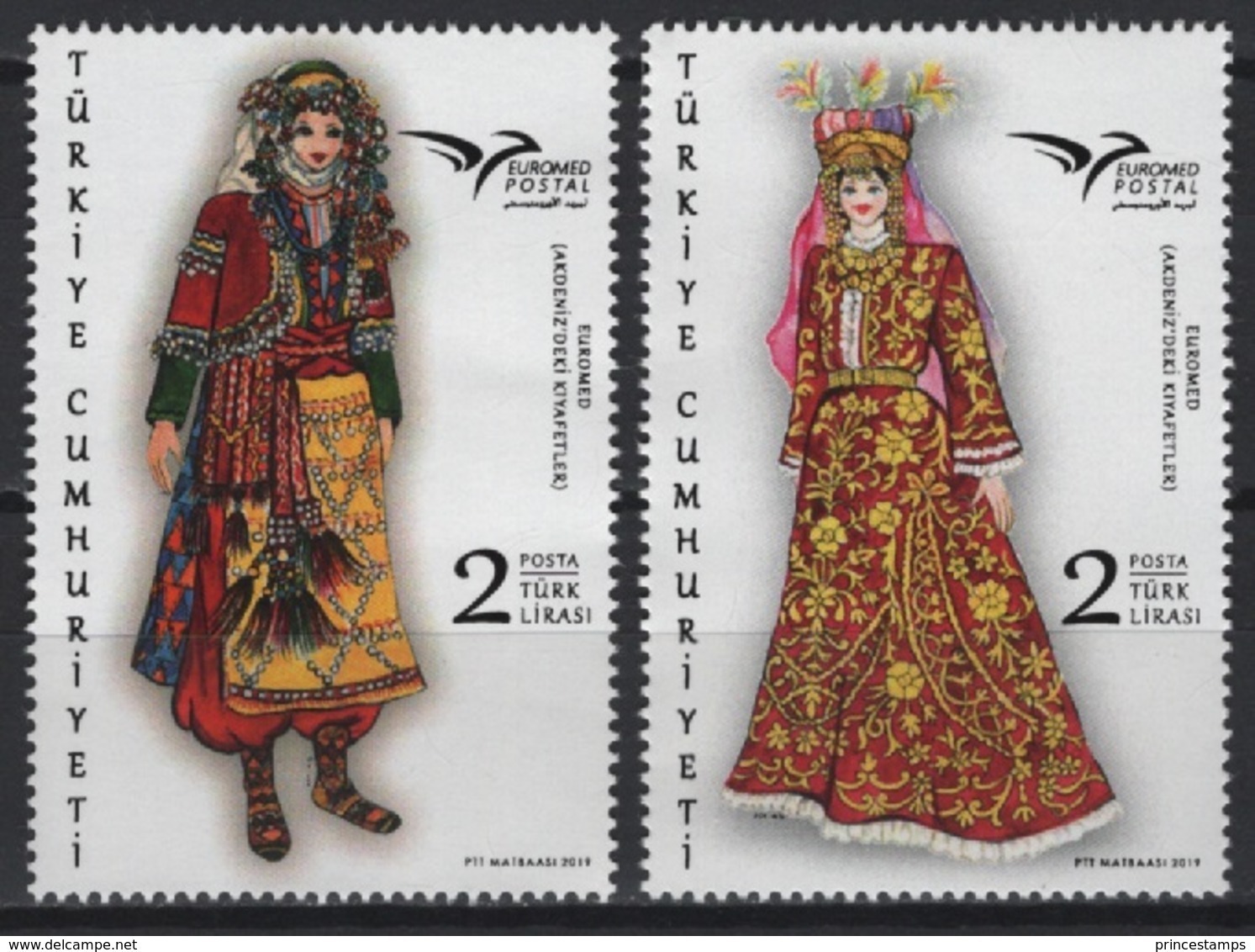 Turkey (2019)  - Set -  /  Joint With Euromed - Dress - Dances - Culture - Costumes - Joint Issues