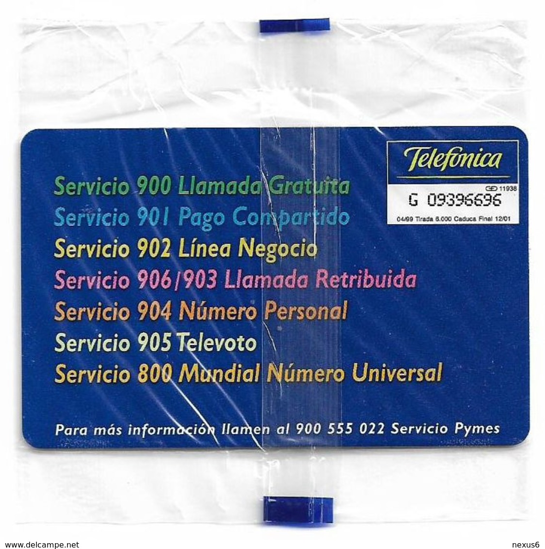 Spain - Telefónica - Telefono 900 - P-379 - 04.1999, 6.000ex, NSB - Emissions Privées