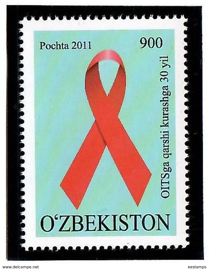 Uzbekistan 2011.  Struggle With AIDS. 1v: 90.  Michel # 991 - Uzbekistán