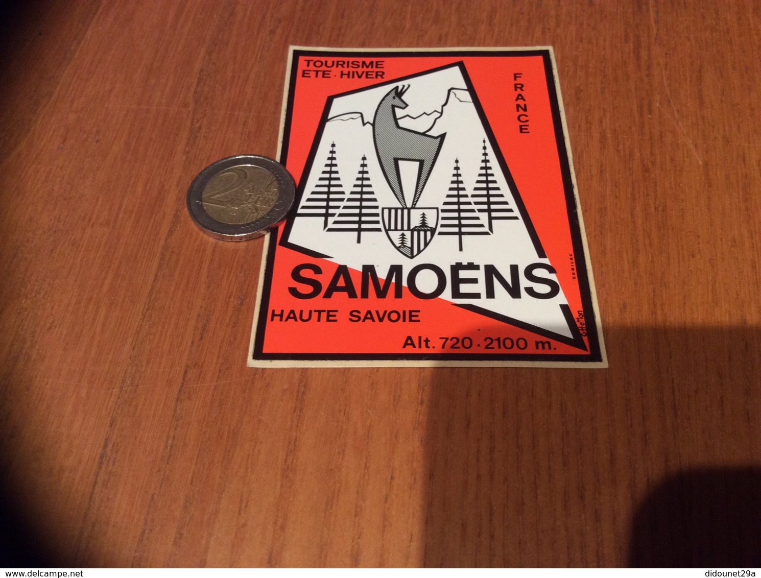 Ancien AUTOCOLLANT, Sticker «TOURISME ETE HIVER - SAMOËNS (74) » (blason) - Autocollants
