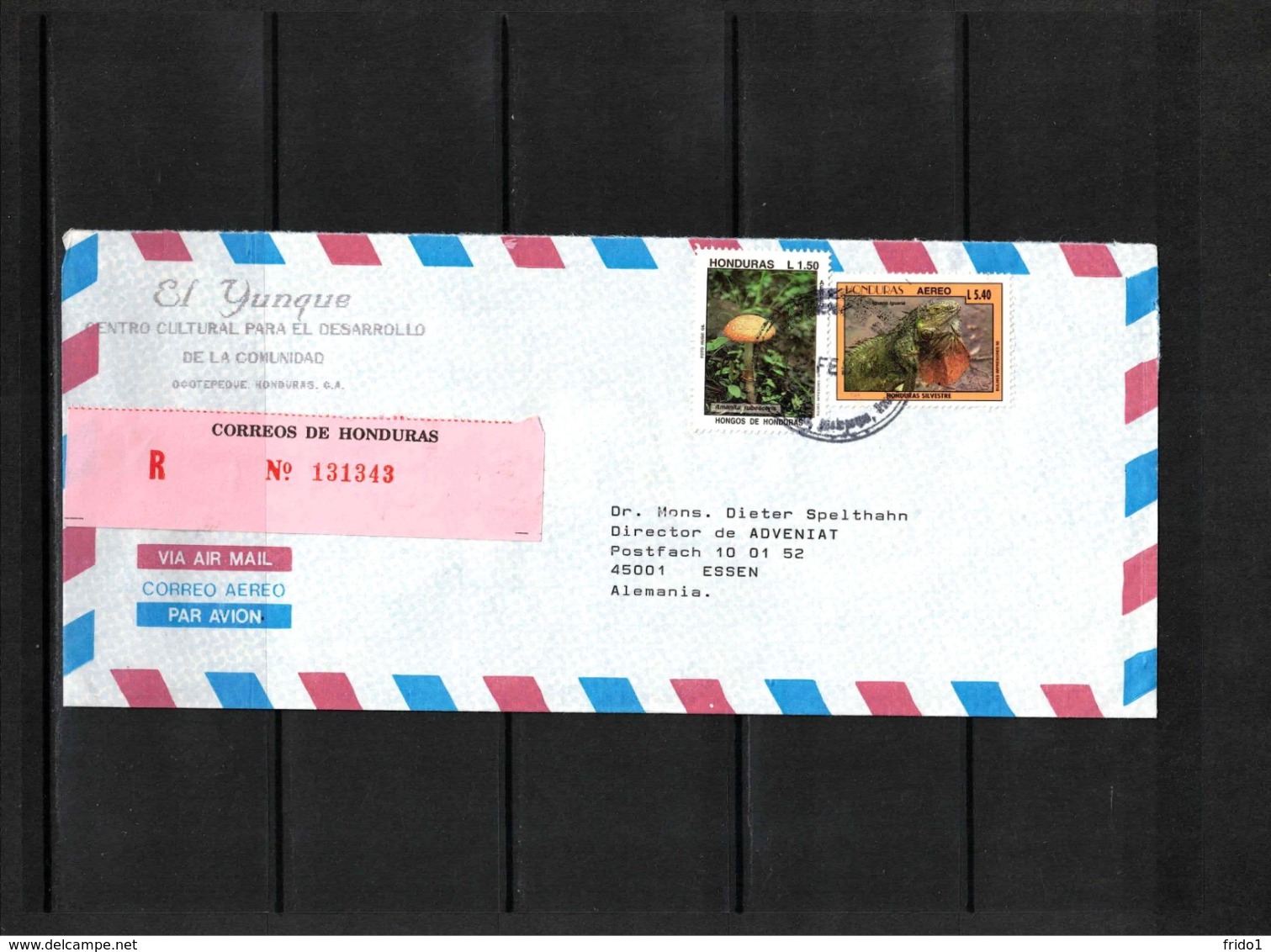 Honduras Interesting Airmail Registered  Letter - Honduras