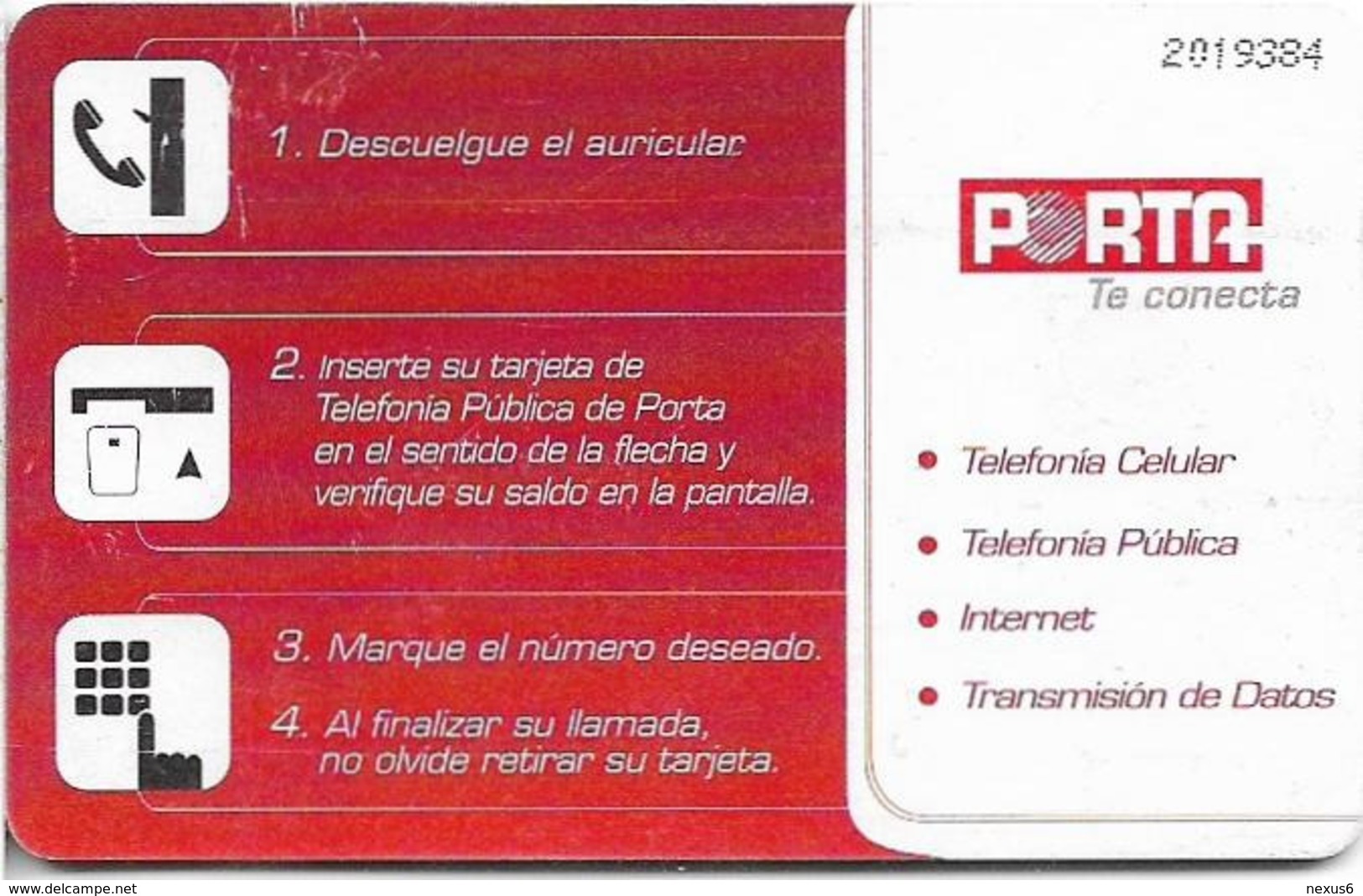 Ecuador - Porta - Monumento A Los Próceres, Chip Gem5 Red, 3$, Used - Ecuador