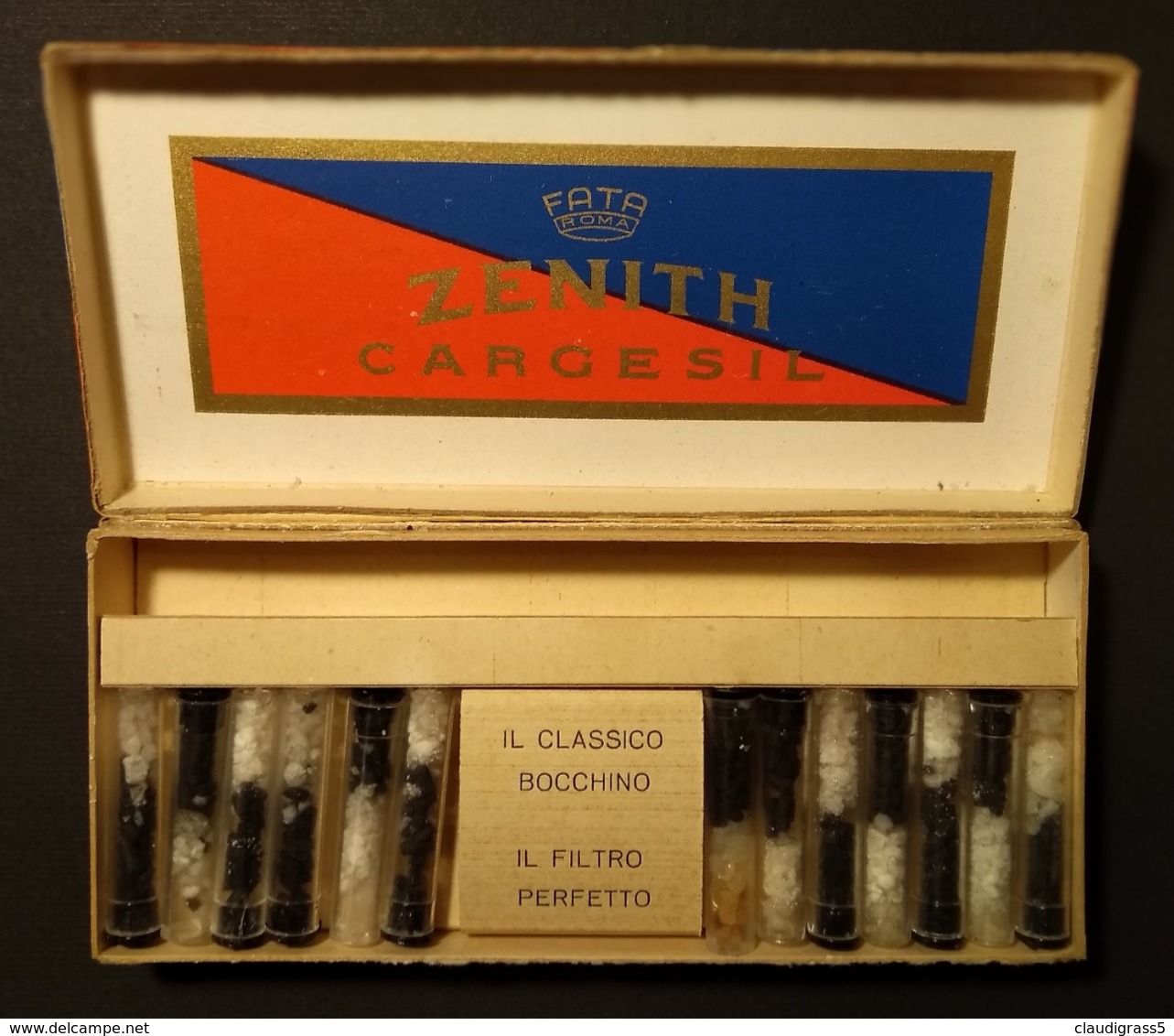 0728 "ZENITH CARGESIL - CONF. DI BOCCHINO E FILTRI DENICOTINIZZANTI - ANNI '50 DEL XX SECOLO - PER COLLEZIONE" ORIGINALE - Andere & Zonder Classificatie