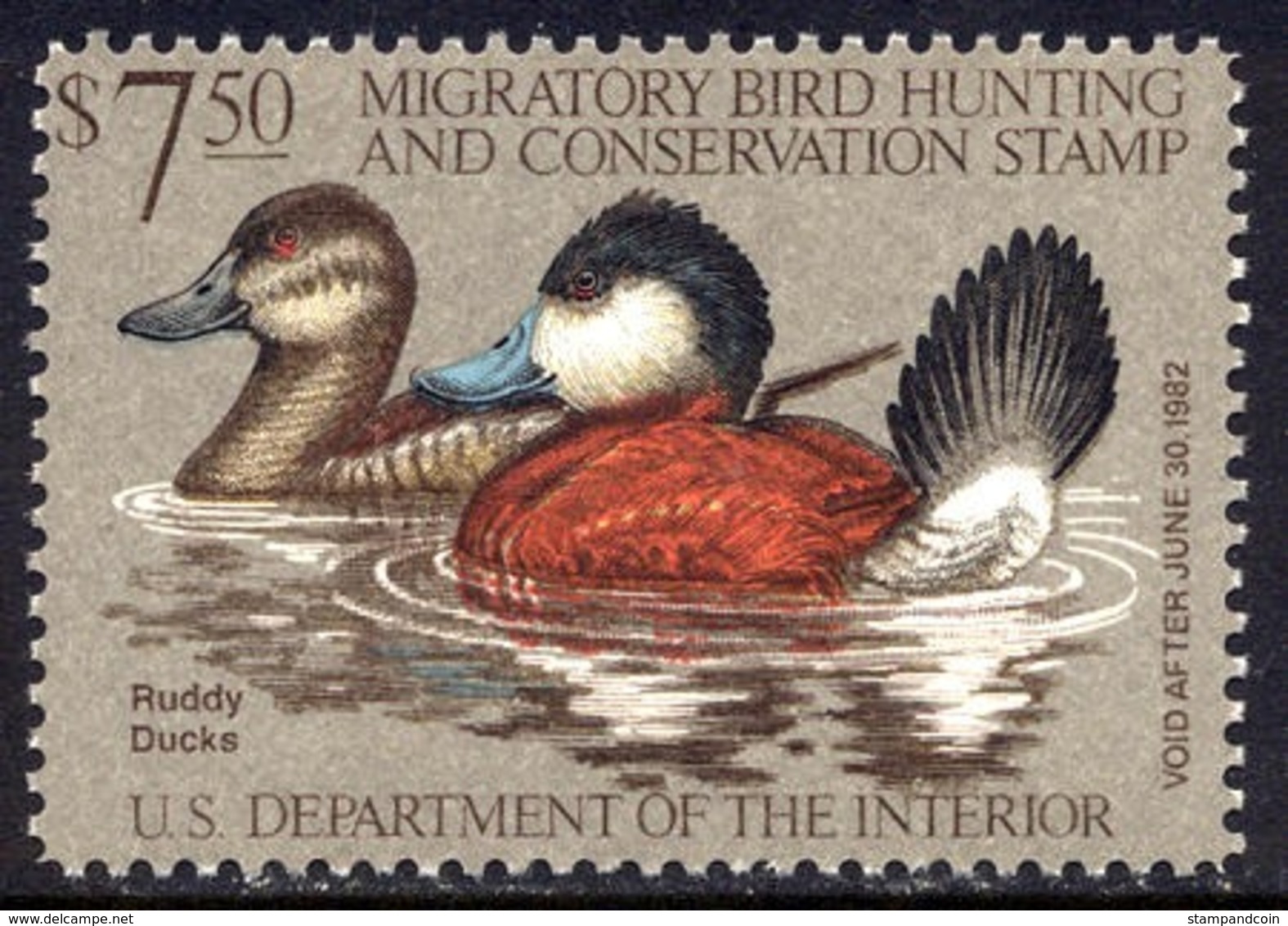 US RW48  VF  Mint NH   Stamp From 1981 - Duck Stamps