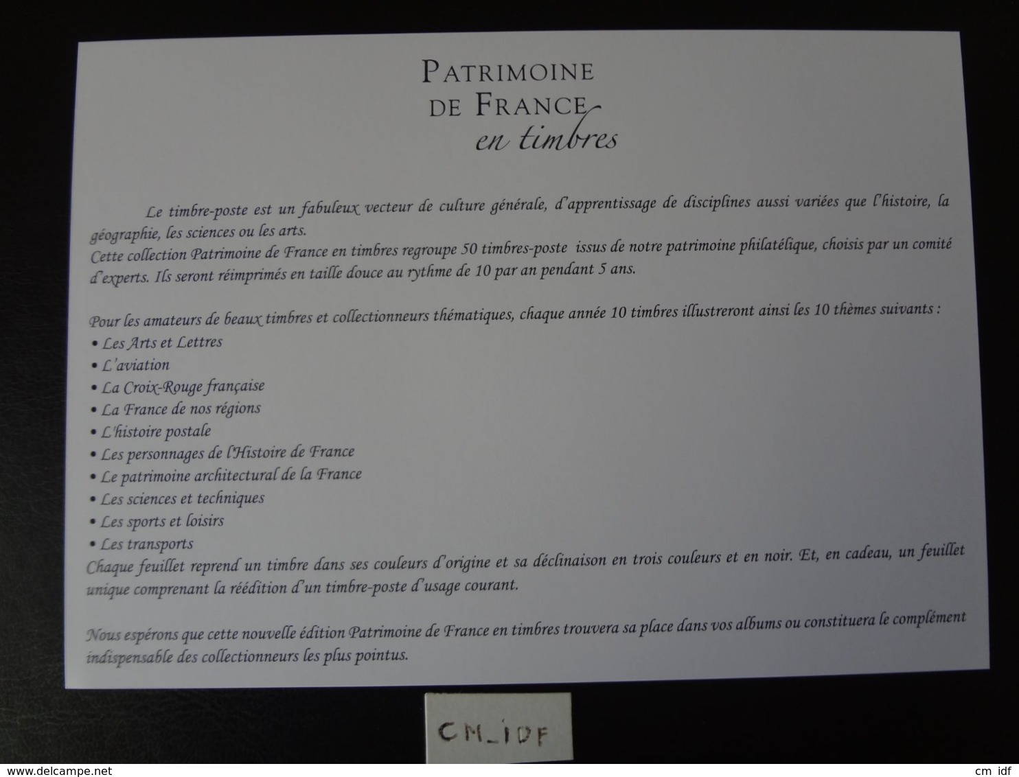 FRANCE 2019 " PATRIMOINE DE FRANCE " 1ERE SERIE 11 BLOCS FEUILLETS AVEC BF "Cérès 1 Euro Vermillon " DANS ENVELOPPE