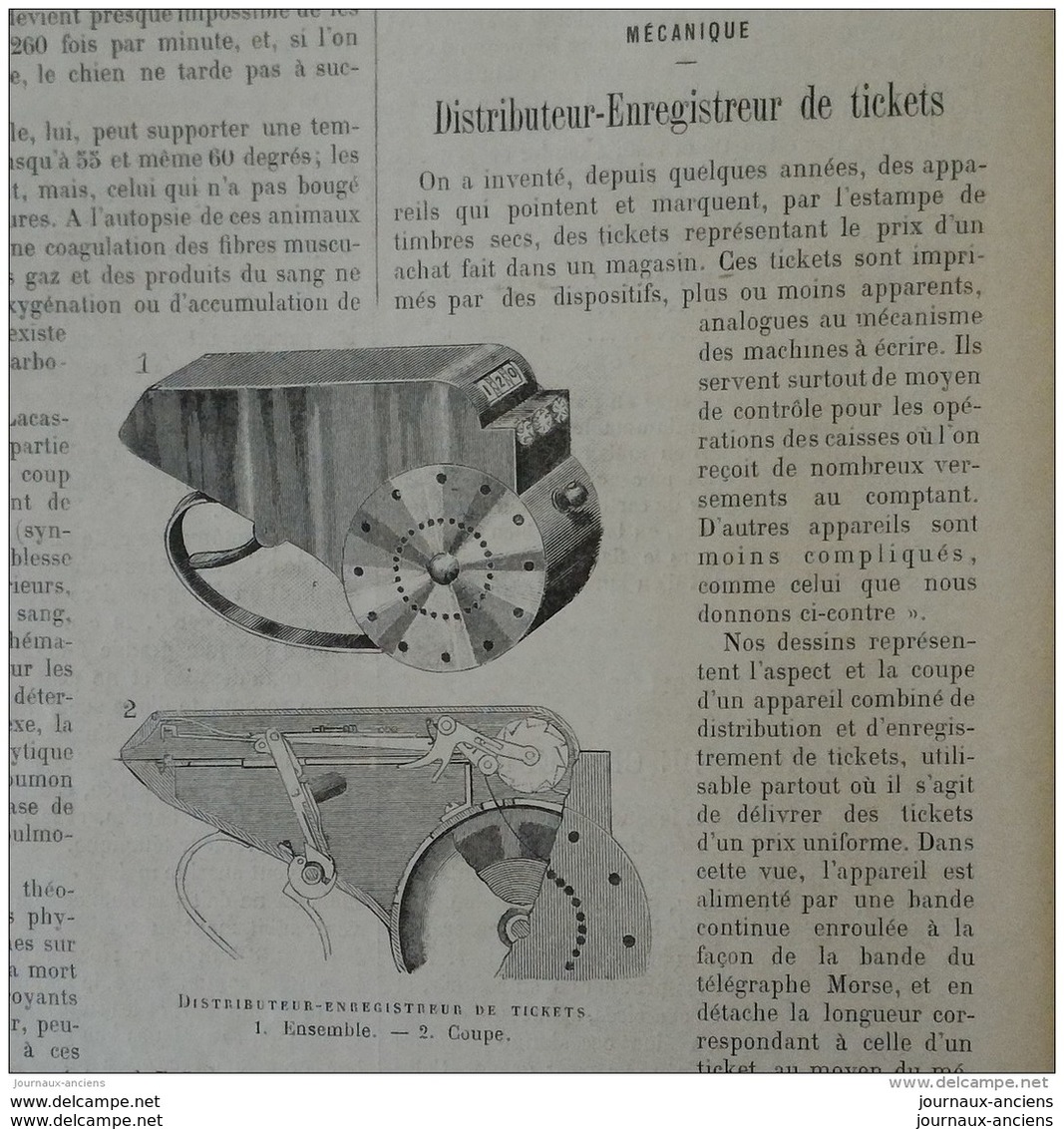 1898 LA MIRE MÉRIDIENNE DE MONTMARTRE - INDUSTRIE DU MARBRE - EXPLOITATION DU LAIT EN HOLLANDE - DISTRIBUTEUR DE TICKETS