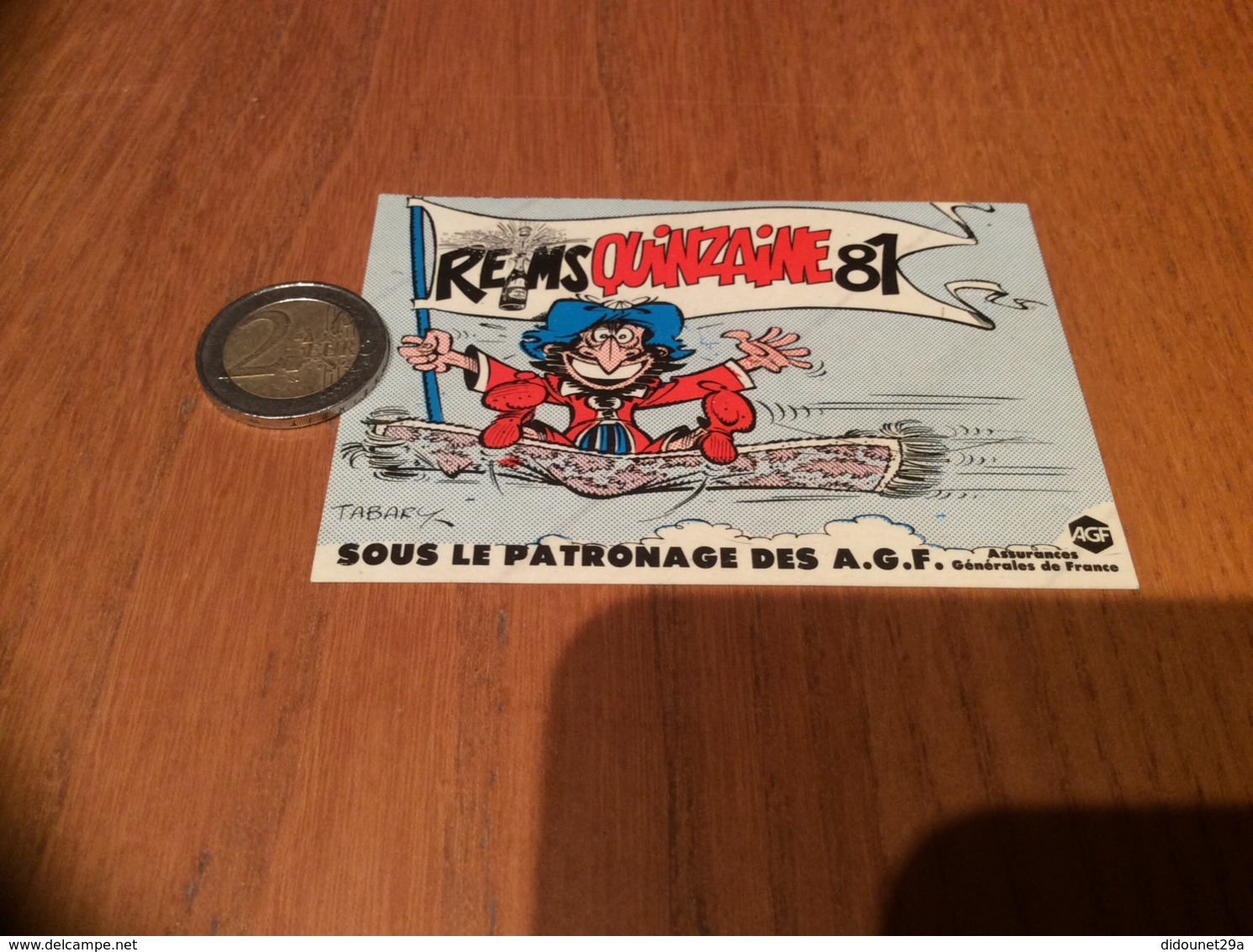 AUTOCOLLANT, Sticker «REIMS QUINZAINE 81 - Patronage Des AGF » (Iznogoud - BD TABARY) - Pegatinas