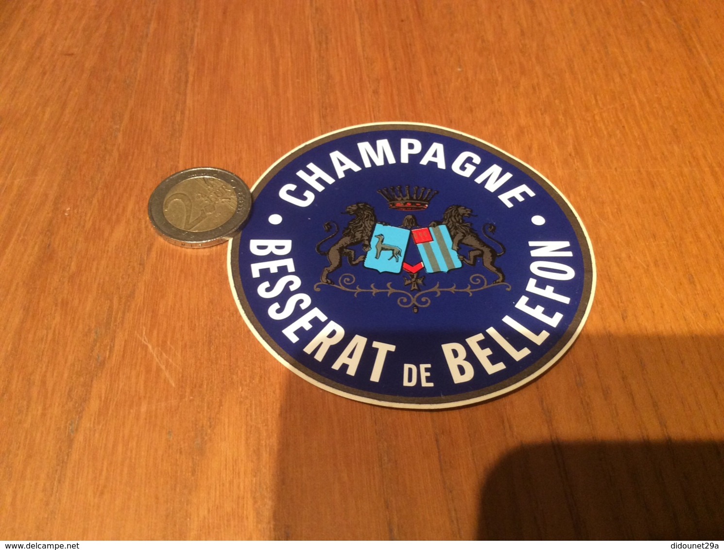 AUTOCOLLANT, Sticker «CHAMPAGNE BESSERAT DE BELLEFON» (blason) - Autocollants