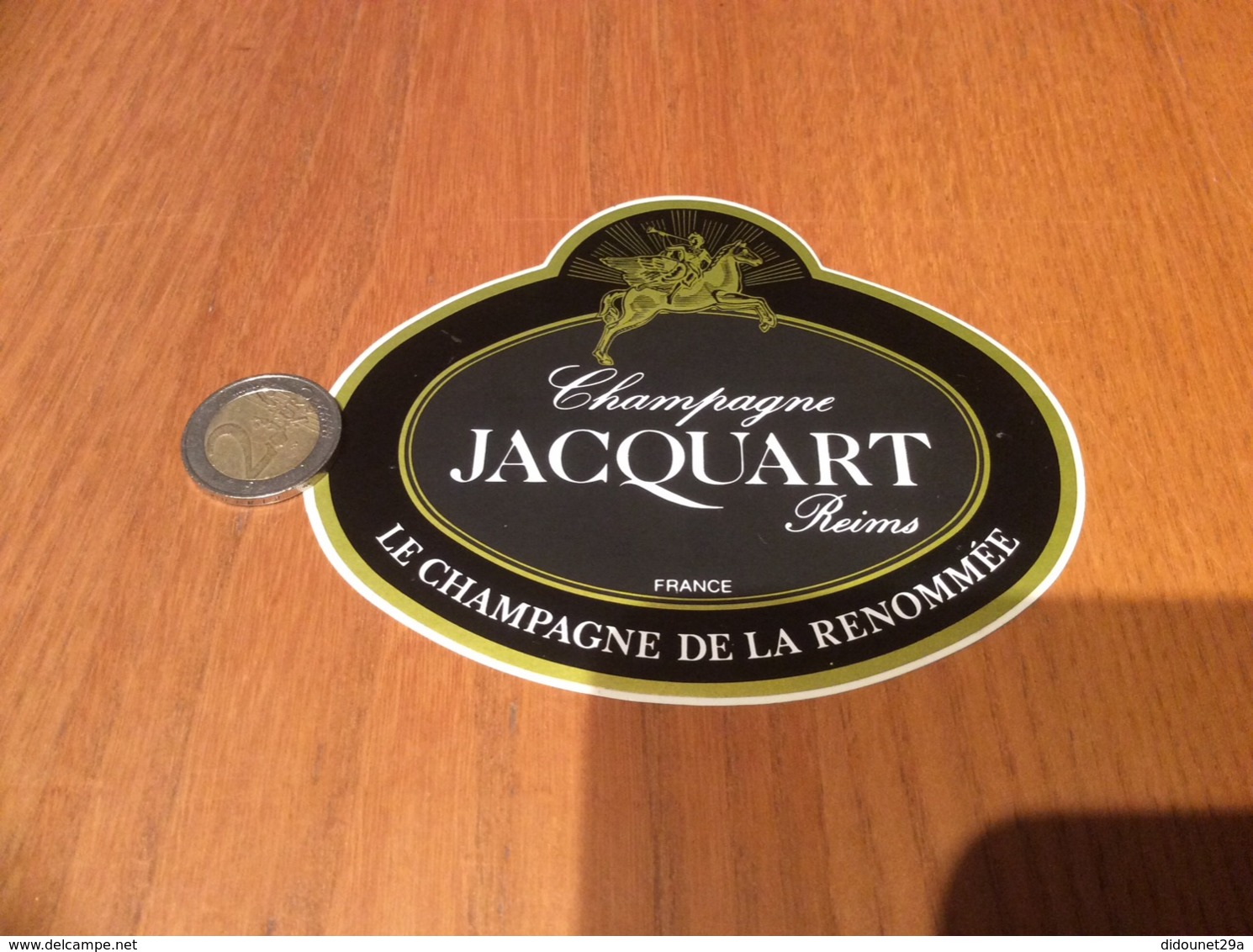 AUTOCOLLANT, Sticker «CHAMPAGNE JACQUART - Reims (51) » - Autocollants