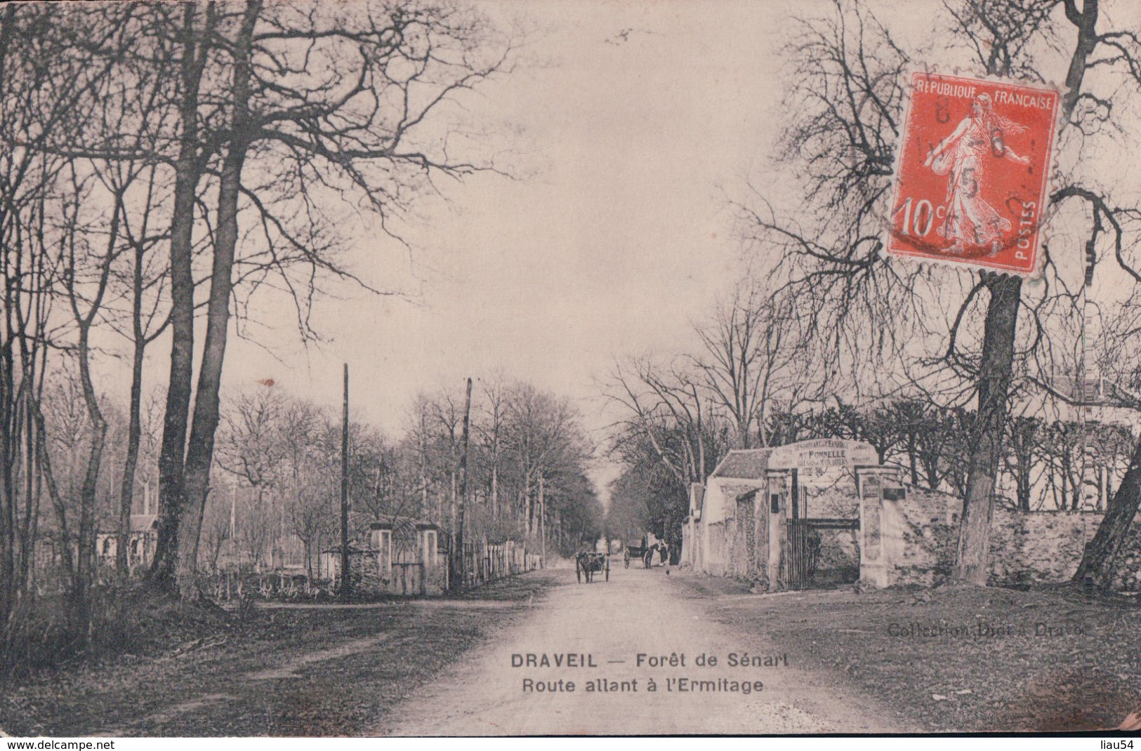 DRAVEIL Forêt De Sénart Route Allant à L'Ermitage (1915) - Draveil