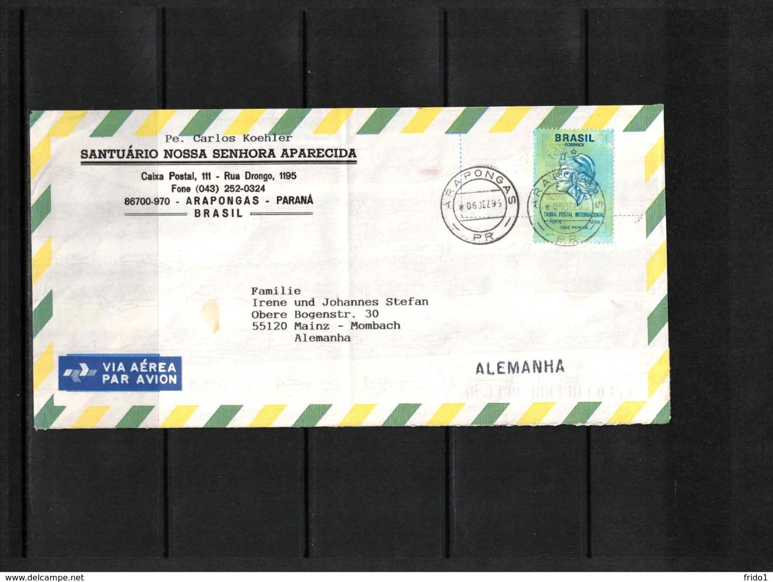 Brazil 1995 Interesting Airmail Letter - Brieven En Documenten