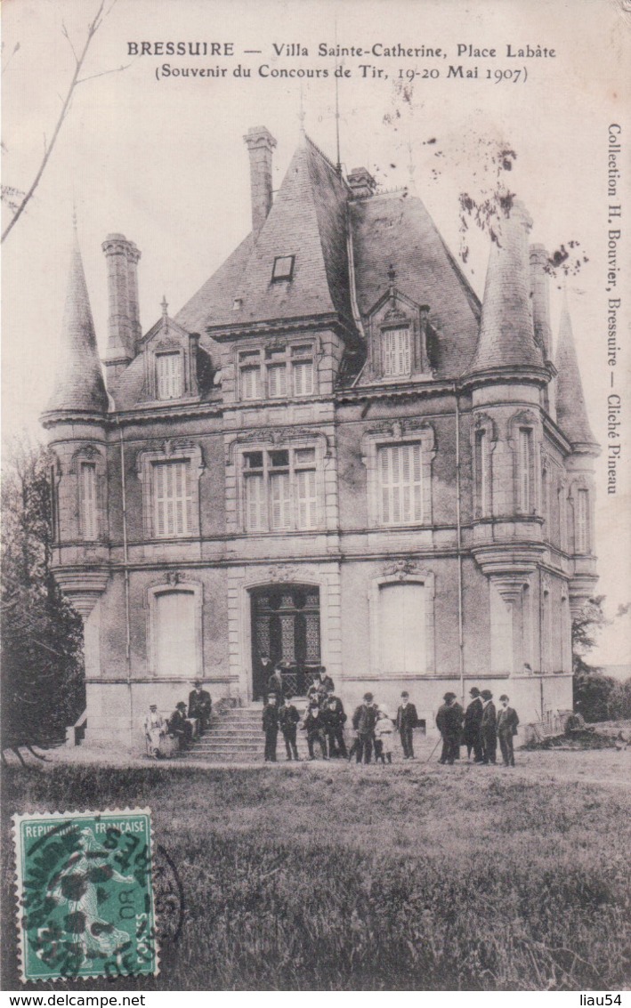 BRESSUIRE Villa Sainte-Catherine, Place Labâte (Souvenir Du Concours De Tir, 19-20 Mai 1907) - Bressuire