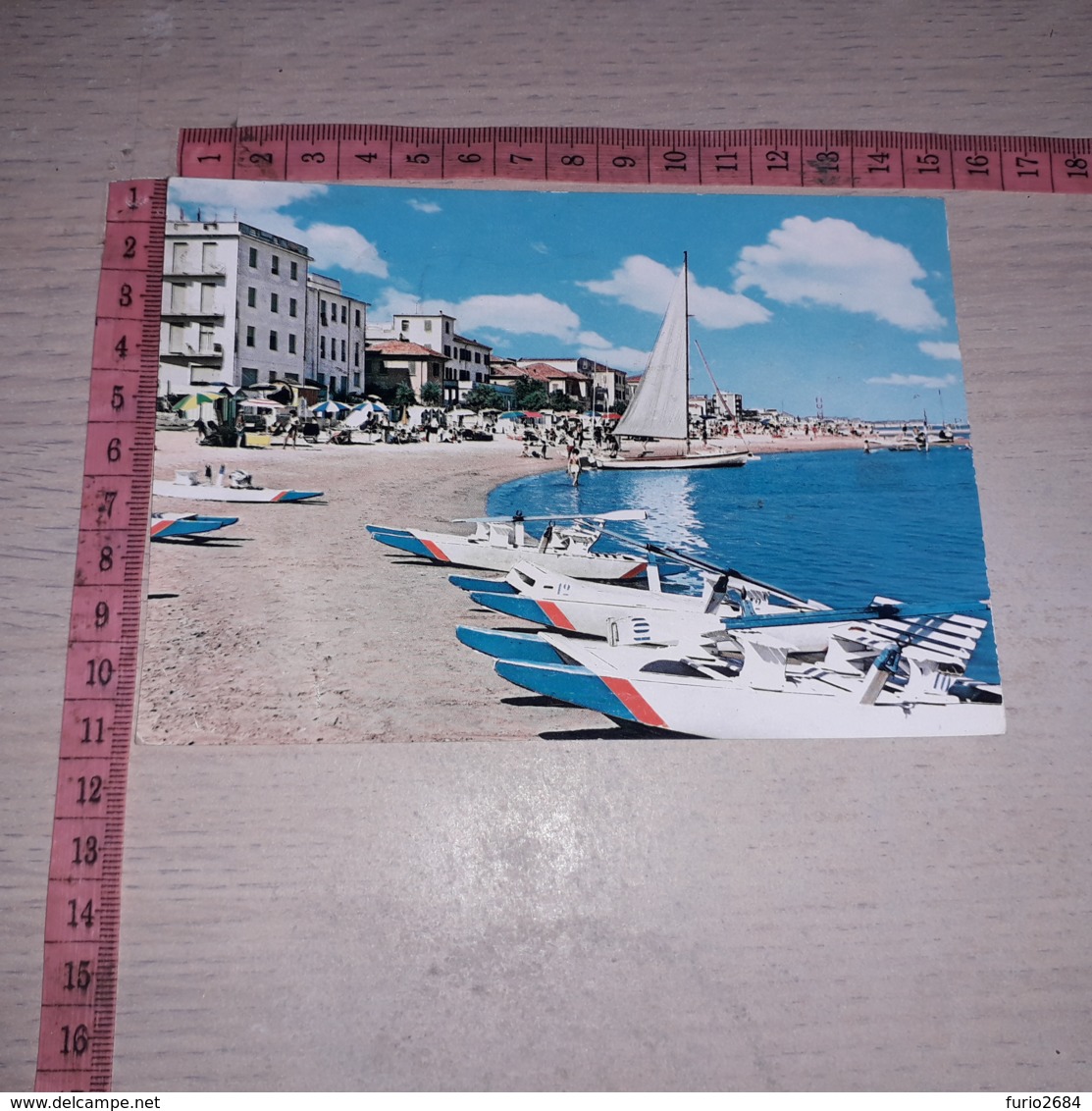 C-73966 VISERBA PANORAMA DELLA SPIAGGIA HOTEL BARCA A VELA - Autres & Non Classés