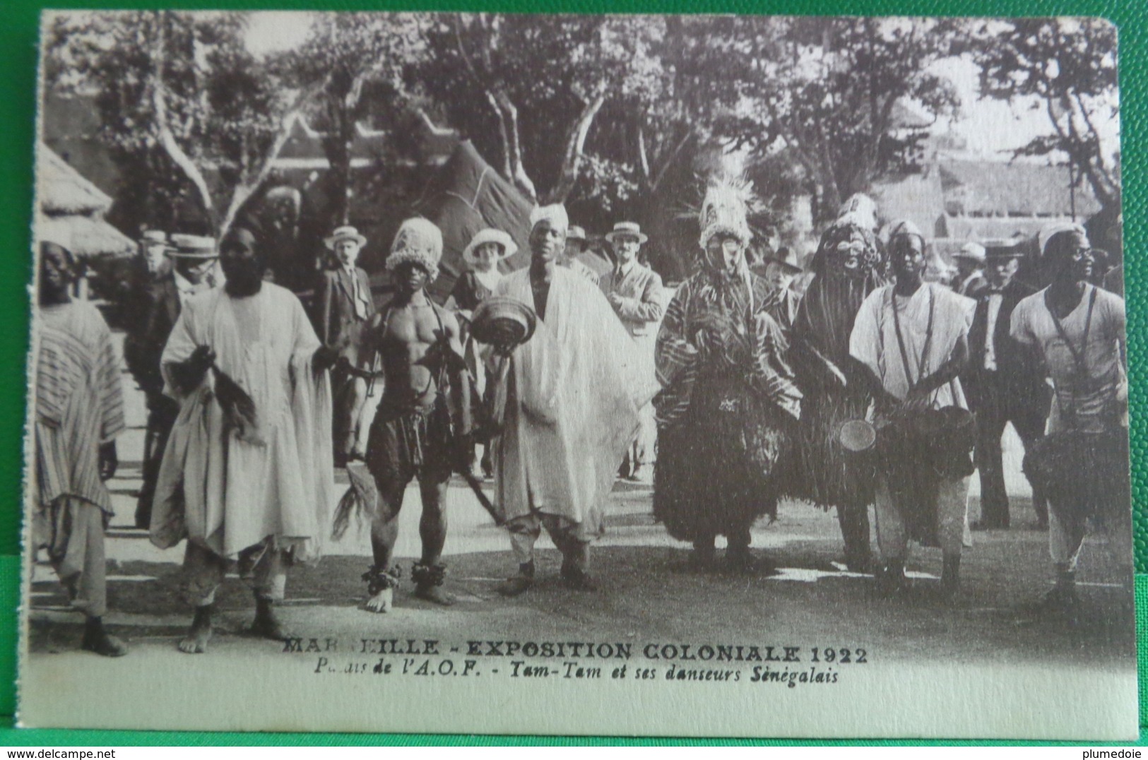 Cpa AFRIQUE - SENEGAL - Marseille Exposition Coloniale 1922 - Tam-Tam Et Danseurs Sénégalais - Africains Avec Masque - Afrika