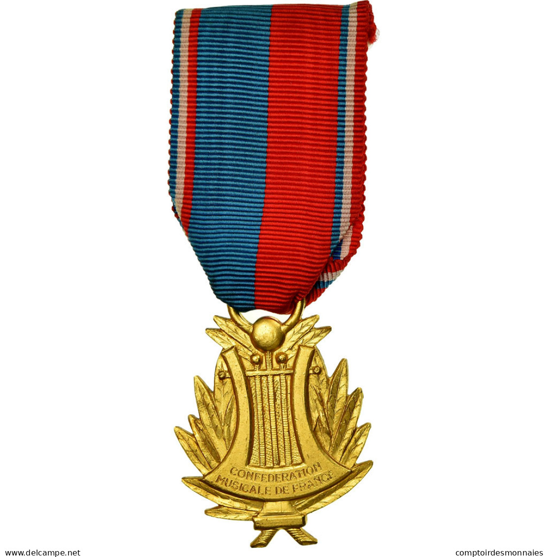 France, Confédération Musicale De France, Médaille, Non Circulé, Gilt - Autres