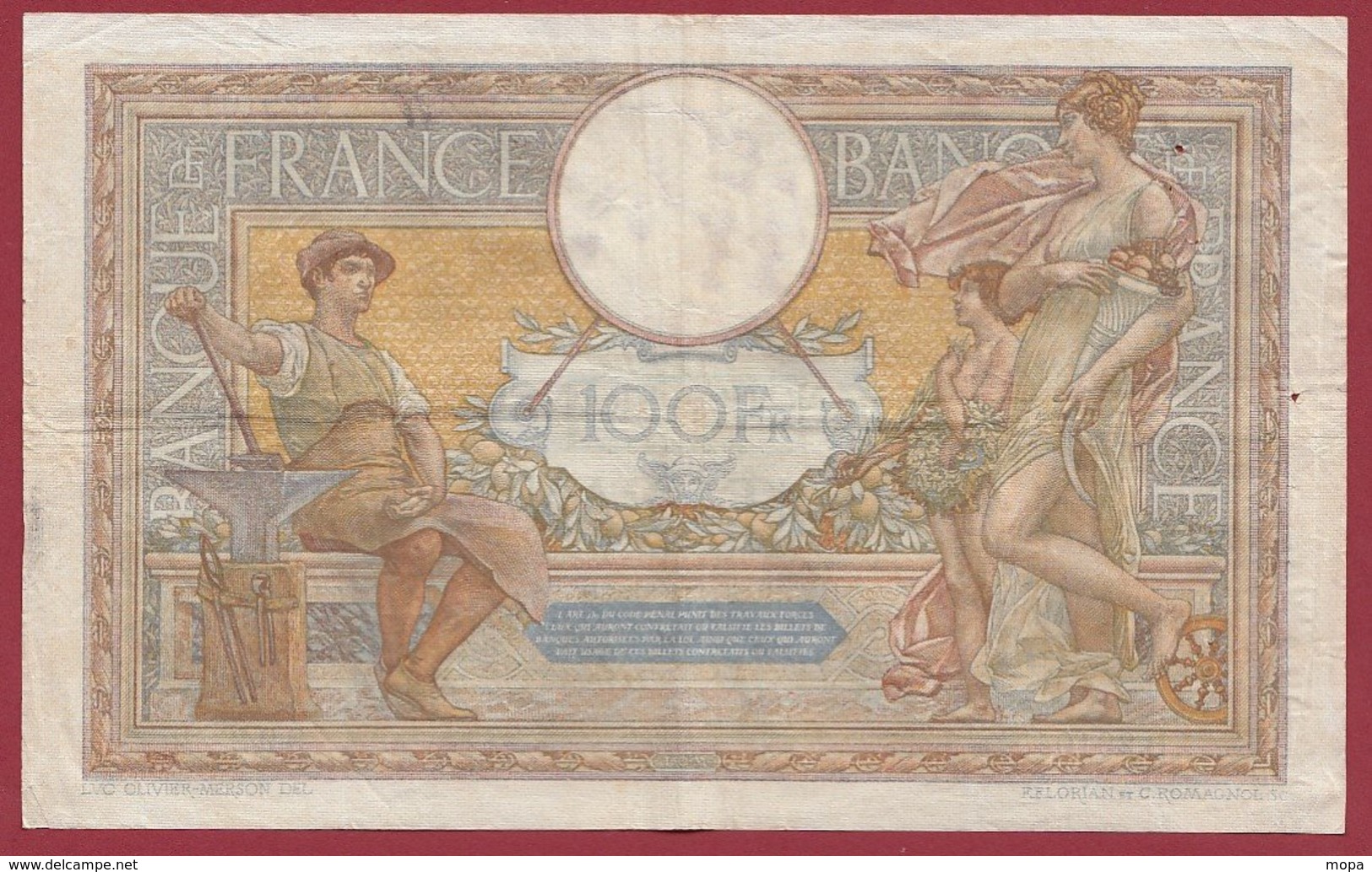 100 Francs "Luc Olivier Merson" Du 26/02/1931.AD ---F/TTB+---ALPH.N .B.29104 - 100 F 1908-1939 ''Luc Olivier Merson''