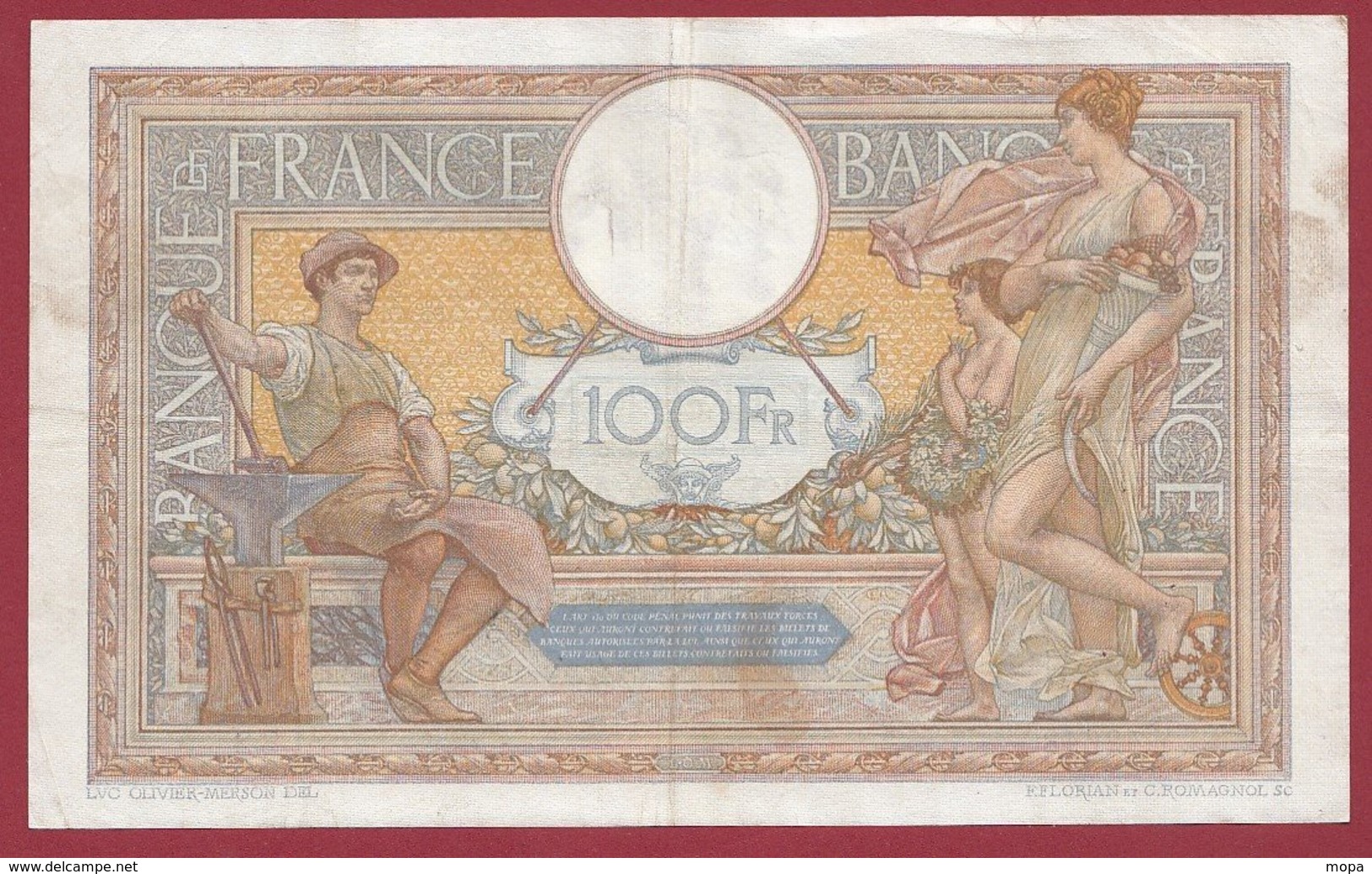 100 Francs "Luc Olivier Merson" Du 18/11/1934.BG ---F/TTB+---ALPH.Y.42643 - 100 F 1908-1939 ''Luc Olivier Merson''