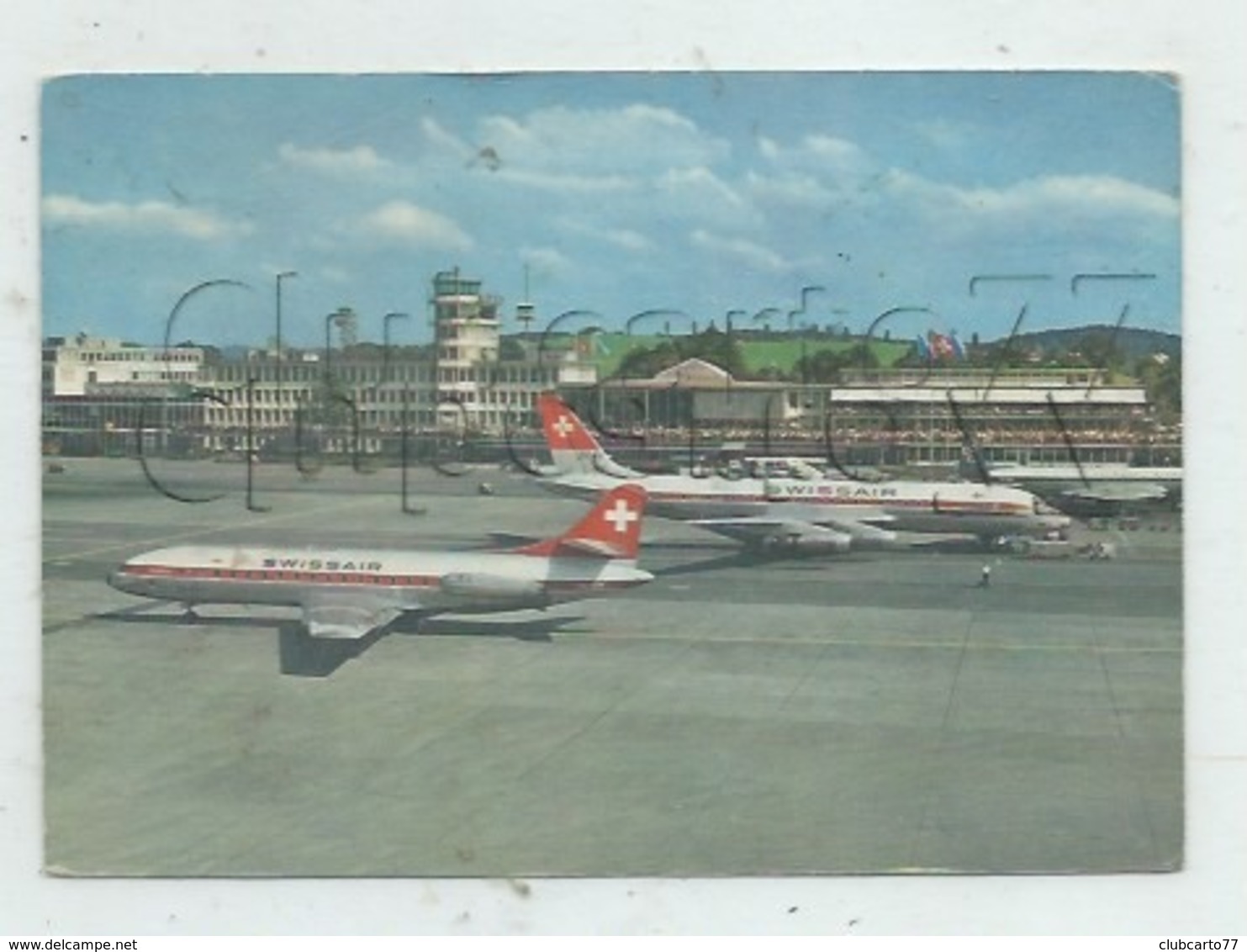 Zurich (Suisse, Zurich) :Flughafen  Avions De La Swissair Devant L'aérogare De Zürich-Kloten En  1980 (lebndig) GF. - Autres & Non Classés