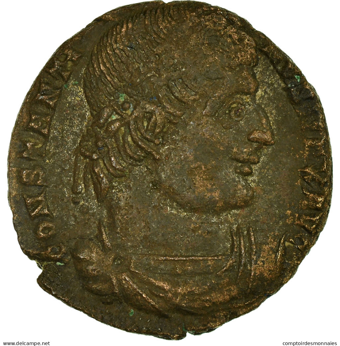 Monnaie, Constantin II, Follis, Arles, TB+, Bronze, RIC:365 - L'Empire Chrétien (307 à 363)