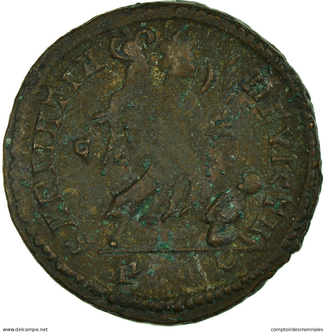 Monnaie, Constantin I, Follis, Lyon - Lugdunum, TB, Bronze, RIC:222 - L'Empire Chrétien (307 à 363)