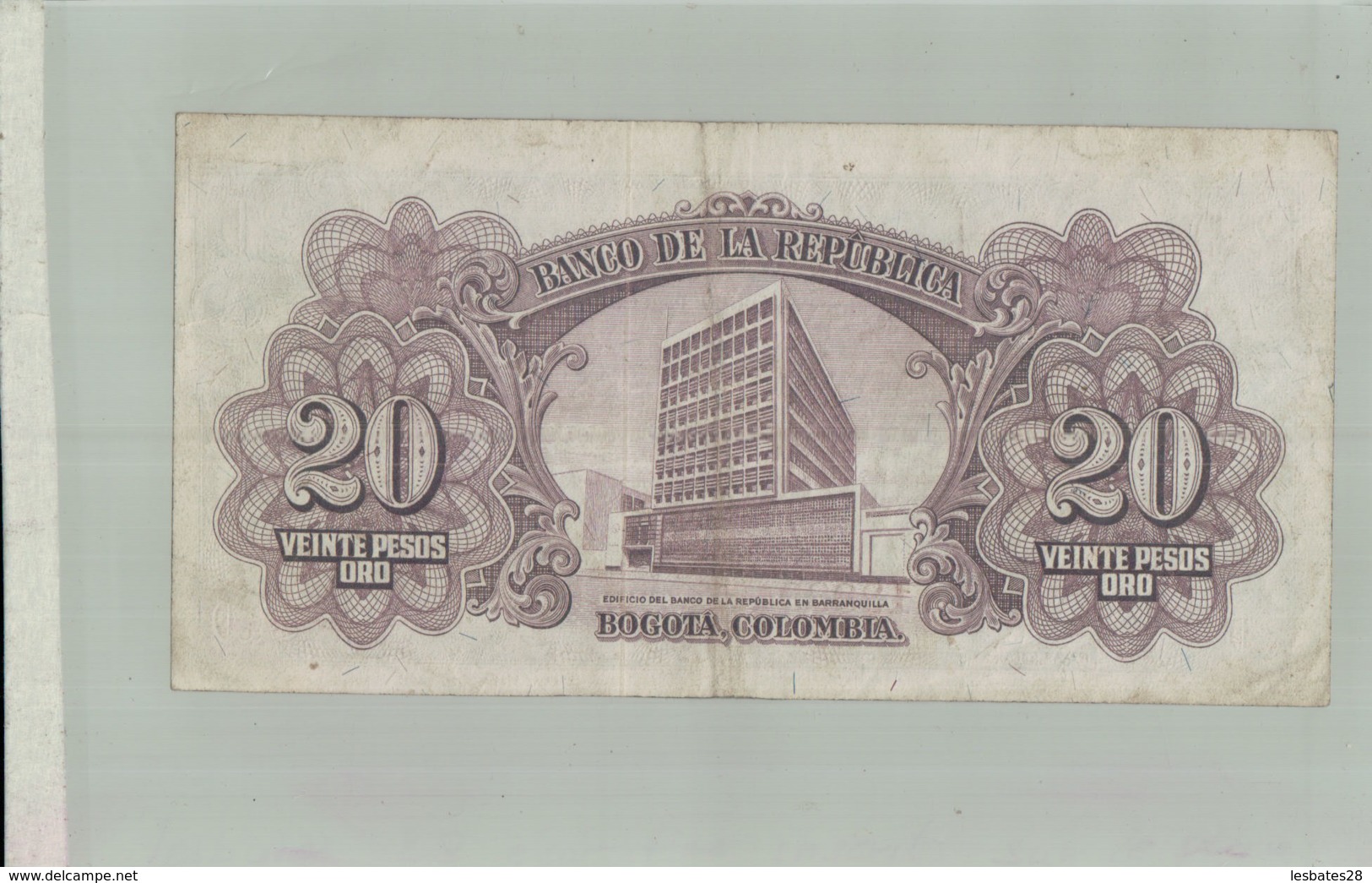 BILLET BANQUE  20 Pesos Oro COLOMBIE   1953 Sept 2019  Alb Bil - Colombie