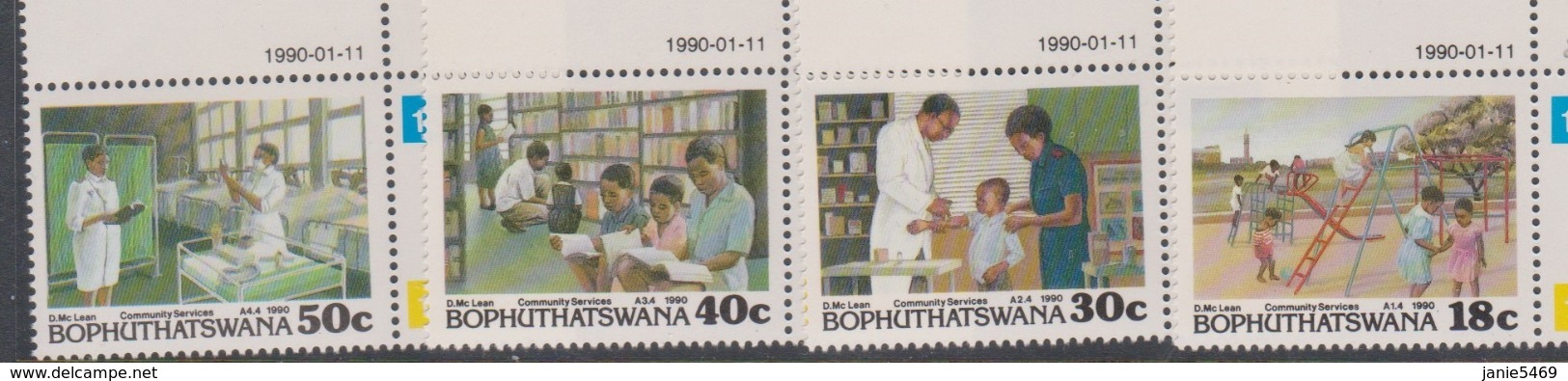 South Africa-Bophuthatswana SG 231-234 1990 Community Services,Mint Never Hinged - Bophuthatswana