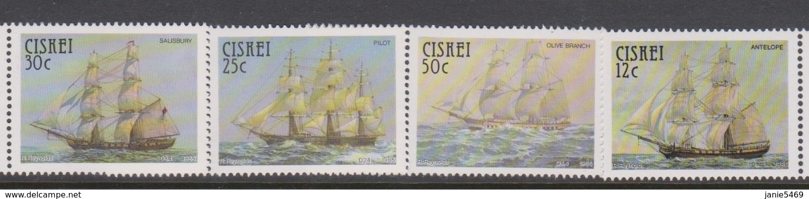 South Africa-Ciskei Scott 85-88 1985 Ships,Mint Never Hinged - Ciskei