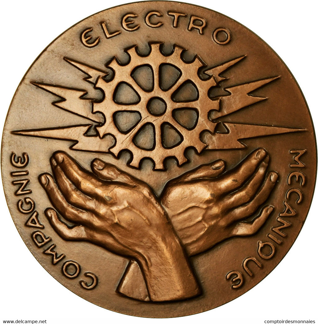 France, Médaille, Compagnie Electro Mécanique, 1979, SPL, Bronze - Otros & Sin Clasificación