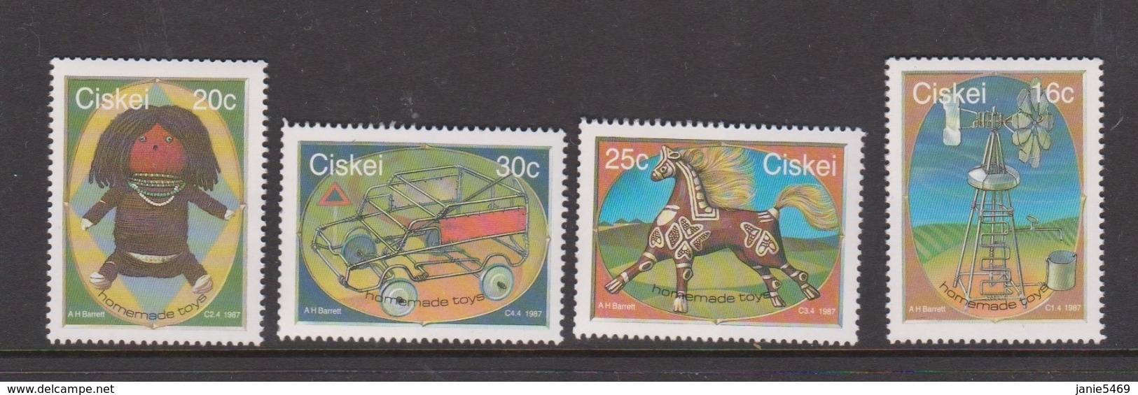 South Africa-Ciskei Scott 110-113 1987 Toys,Mint Never Hinged - Ciskei