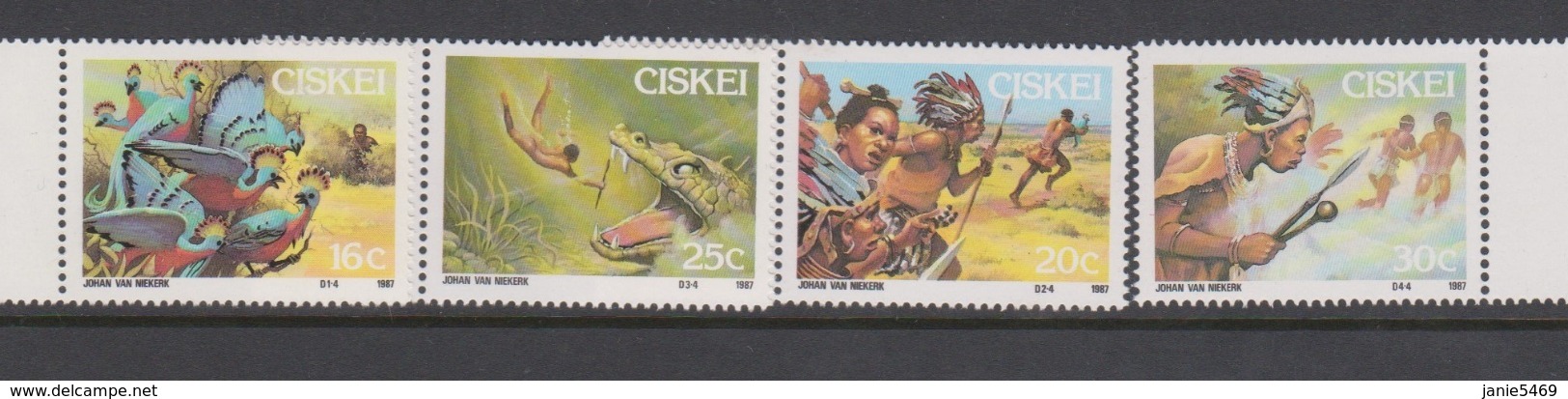 South Africa-Ciskei Scott 114-117 1987 Folklore,Mint Never Hinged - Ciskei