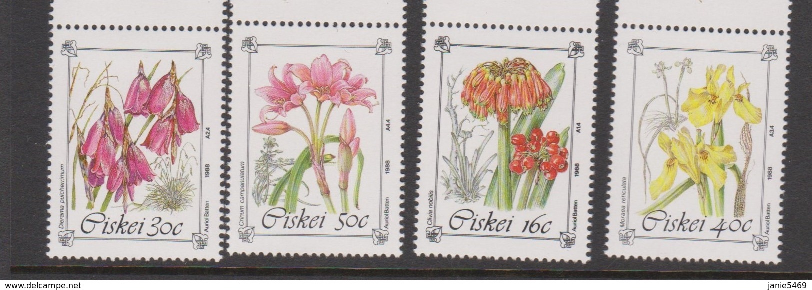 South Africa-Ciskei Scott 118-121 1988 Endangered Plant,Mint Never Hinged - Ciskei