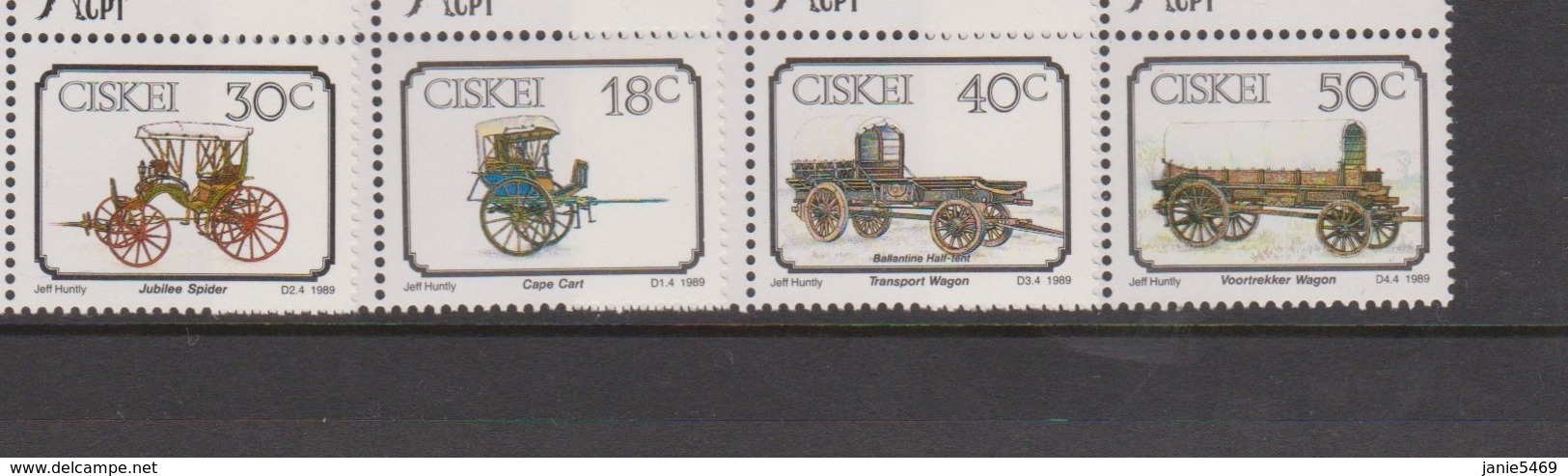 South Africa-Ciskei Scott 143-146 1989 Early Transportation,Mint Never Hinged - Ciskei