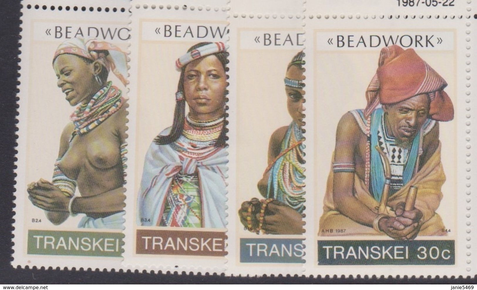 South Africa-Transkei SG 201-204 1987 Beadwork,Mint Never Hinged - Transkei