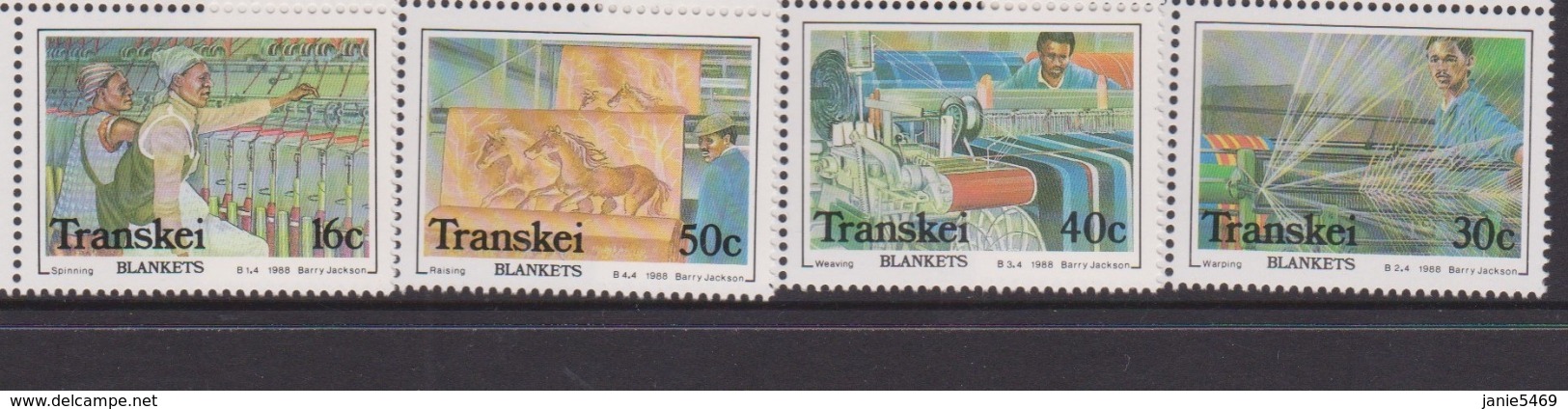 South Africa-Transkei SG 217-220 1988 Blankets Factory,Mint Never Hinged - Transkei