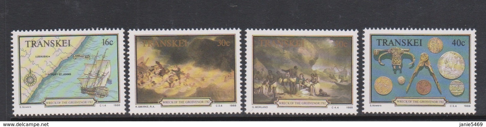 South Africa-Transkei SG 221-224 1988 Grosvenor Shipwreck,Mint Never Hinged - Transkei