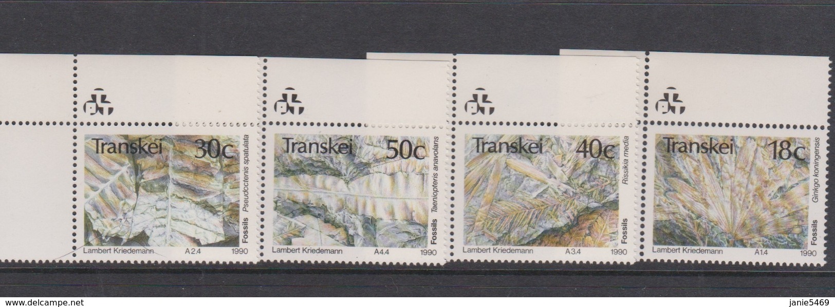 South Africa-Transkei SG 245-248 1990 Plant Fossils,Mint Never Hinged - Transkei