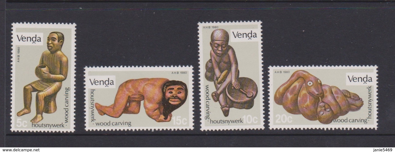 South Africa-Venda SG 22-25 1980 Wood Carving,Mint Never Hinged - Venda